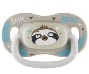 CANPOL BABIES Silicone Soother (Symmetrical), 6–18M, EXOTIC (Sloth), 34/921_leni
