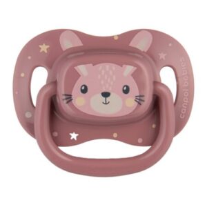 CANPOL BABIES Silicone Soother (Symmetrical), CUTE ANIMALS, 0–6M, Pink (34/924_pin)